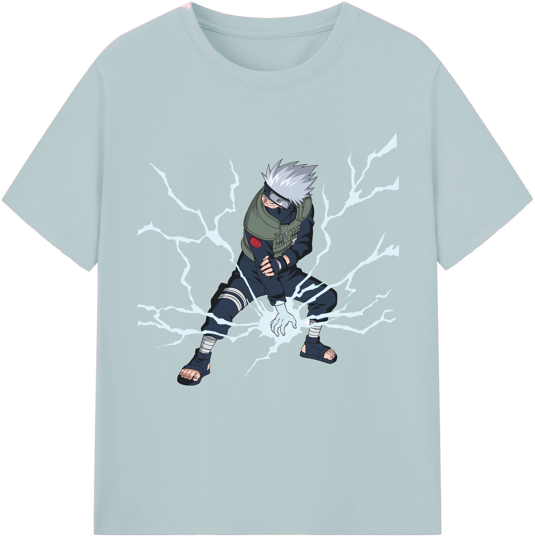NARUTO -ナルト- はたけ カカシ Hatake Kakashi 綿100％半袖Tシャツ（フロントプリント）